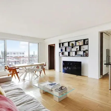 Penthouse Champs Elysees, Vue Sur Et La Tour Eiffel * Parijs